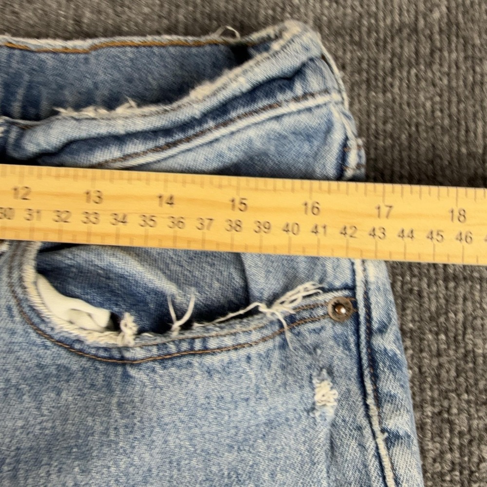 Abercrombie & Fitch 90s Relaxed Jeans Womens 12 Light Wash High Rise Straight - Picture 3 of 10